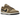 Nike Dunk Low Dark Driftwood baskets en vue latérale avec empeigne en daim marron foncé, swoosh emblématique et semelle blanche robuste.
