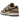 Nike Dunk Low Dark Driftwood baskets en vue angulaire classique avec empeigne en cuir marron, lacets assortis et semelle en caoutchouc blanc.
