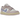 Nike Dunk Low Pink Oxford baskets vue latérale avec tige en cuir rose, lacets assortis et semelle intermédiaire blanche