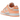 Nike Dunk Low Peach Cream baskets en vue profil angulaire classique avec des superpositions en cuir beige, base blanche et semelle pêche.