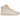 Nike Dunk High Sail Crimson Tint baskets vue latérale avec empeigne en cuir beige, détails aux teintes crimson et semelle intermédiaire blanche