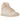 Nike Dunk High Sail Crimson Tint baskets en vue latérale avec empeigne en cuir crème, empiècements rose pastel, semelle blanche et rose