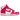 Nike Dunk High Pink Prime baskets vue latérale avec empeigne en cuir blanc, détails rose vif et semelle extérieure rose