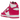 Nike Dunk High Pink Prime baskets vue latérale avec empeigne en cuir blanc, détails en cuir rose vif et semelle extérieure rose assortie