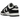 Nike Dunk Low Next Nature Black White baskets en vue latérale avec empeigne en cuir bicolore classique, semelle intermédiaire blanche