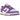 Nike Dunk Low Next Nature Black Raspberry baskets vue latérale avec empiècements en cuir violet, base blanche, swoosh noir et semelle blanche
