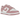 Nike Dunk Low Next Nature Elemental Pink baskets vue latérale avec empiècements en cuir rose, lacets blancs et semelle en caoutchouc