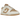 Nike Dunk Low Next Nature Beige Sail baskets en vue latérale, présentant une empeigne en cuir beige, des détails blancs et une semelle en caoutchouc.