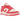 Nike Dunk Low Next Nature Aster Pink baskets vue latérale angulaire avec empeigne blanche, empiècements en cuir rose et semelle blanche