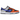 Nike Dunk Low EMB NBA 75th Anniversary Knicks baskets vue latérale en cuir gris et noir avec swoosh bleu et logo du 75e anniversaire NBA au talon