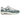 Nike Air Max 1 Patta Noise Aqua baskets en vue latérale avec motif de vague en daim bleu, empeigne en mesh blanc et bulle d'air visible