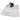 Nike Kwondo 1 G-Dragon Peaceminusone Triple White baskets vue en angle avec détails brogue, empeigne en cuir blanc et languette rabattable.