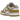 Nike Dunk Low Essential Paisley Pack Barley baskets en vue latérale avec du daim beige et les détails Swoosh au motif cachemire emblématique