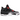 Air Jordan 4 Retro Infrared baskets en vue latérale anglée avec empeigne grise, détails noirs et accents rouges vifs sur les œillets