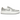 Air Jordan 1 Elevate Low Wolf Grey baskets en vue latérale avec empeigne en cuir gris, semelle plateforme et le logo Swoosh blanc emblématique
