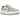 Air Jordan 1 Elevate Low Wolf Grey baskets vue sous un angle avec empeigne en cuir gris, semelle plateforme et logo Swoosh blanc