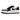Air Jordan 1 Elevate Low Panda baskets vue latérale avec une empeigne en cuir blanc, des empiècements noirs et une semelle plateforme