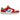 Nike Dunk Low QS LeBron James Fruity Pebbles baskets vue latérale avec tige multicolore, swoosh rouge et semelle translucide blanc laiteux