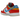 Nike Dunk Low QS LeBron James Fruity Pebbles baskets vue sous un angle avec empeigne multicolore, semelle blanche et swoosh rouge