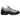 Nike Air Max 95 Black Stadium Green baskets vue sous angle avec empeigne noire, design ondulé emblématique et touches de vert sur les lacets et la semelle.