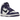 Nike Dunk High Electro Purple Midnight Navy baskets vue latérale avec empiècements en cuir blanc, renforts bleu nuit, swoosh violet et semelle.