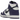 Nike Dunk High Electro Purple Midnight Navy baskets profil latéral avec superpositions violettes, détails bleu marine et semelle blanche.