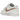 Nike Dunk Low White Pink baskets vue latérale avec empeigne en cuir blanc, détails roses, logo swoosh classique et semelle blanche.
