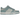 Nike Dunk Low Clear Blue Swoosh baskets en profil sous angle classique avec détails bleu clair, empeigne en cuir blanc et semelle blanche surpiquée.