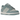 Nike Dunk Low Clear Blue Swoosh baskets vue latérale avec base en cuir blanc, empiècements bleus et logo swoosh transparent