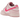 Nike Dunk Low Triple Pink baskets vue latérale avec empeigne en cuir rose, lacets assortis et semelle intermédiaire blanche et rose