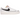 Nike Blazer Low Platform White Black baskets vue latérale avec empeigne en cuir blanc, Swoosh Nike noir et semelle plateforme épaisse emblématique.
