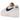 Nike Blazer Low Platform White Black baskets vue latérale angulaire avec empeigne blanche, swoosh noir et semelle plateforme imposante