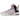 Nike LeBron 9 King of LA baskets en vue sous angle avec des details violets et jaunes, des lacets et une semelle