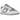 Nike Dunk Low Retro White Grey baskets vue latérale avec construction classique en cuir gris et blanc, embout perforé et lacets blancs