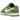 Nike Dunk Low Chlorophyll baskets en vue latérale, mettant en valeur l'empeigne en cuir blanc classique associée aux superpositions vert vif