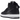 Nike Air Force 1 Mid Stussy Black White baskets vue latérale avec empeigne en cuir noir, détails blancs, lacets et semelle en gomme