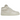 Nike Air Force 1 Mid Stussy Fossil baskets en vue latérale, fabriquées dans une matière beige façon chanvre avec logo Stüssy brodé au talon.