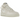 Nike Air Force 1 Mid Stussy Fossil baskets vue latérale en textile beige avec logo Swoosh noir brodé et semelle intermédiaire blanche
