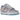 Nike Dunk Low Union Passport Pack Argon baskets vue latérale avec matériau ripstop bleu, superpositions grises et semelle extérieure blanche semi-transparente