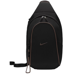 Nike Bag Iron Stone 8L baskets vue latérale en toile durable dans des tons gris, avec détails blancs et sangle ajustable pour usage polyvalent