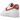 Nike Air Force 1 Low Orange Paisley baskets vue latérale avec empeigne en cuir blanc, Swoosh à motif paisley orange et semelle extérieure classique