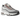 Nike Air Max 95 Vast Grey Red Stardust baskets en vue latérale présentant un design à couches en gris nuancé avec des détails rouges et unité Air.