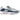 Nike Air Max 90 Pink Foam Armory Navy baskets en vue latérale avec détails roses, swoosh bleu marine et unité Air visible caractéristique