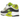 Nike Air Max 90 Cyber baskets vue sous angle avec empeigne blanche, détails vert fluo, unité Air visible au talon et semelle extérieure en gomme.