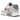 Nike Air Max 90 White College Grey Vast Grey University Red baskets vue latérale avec mesh blanc, empiècements gris et touches de rouge vif.