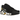 Nike Air Max Plus Black University Gold White baskets en vue angulaire avec tige noire, détails jaunes et la semelle ondulée emblématique