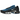 Nike Air Max Plus Aquarius Blue baskets vue sous angle avec empeigne dégradée bleue, détails en plastique noir et unités Air visibles en semelle.