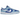 Nike Dunk Low Retro QS Argon baskets en profil latérale avec des empiècements en cuir bleu et blanc, laçage classique et semelle en gomme.