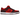 Nike SB Dunk Low Cherry baskets vue latérale avec empeigne en cuir rouge foncé, semelle intermédiaire blanche et swoosh rouge clair avec motif cerise.