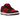 Nike SB Dunk Low Cherry baskets vue angulaire avec tige en cuir rouge foncé, daim bordeaux et semelle intermédiaire blanche avec logo Swoosh
